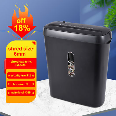 S636B Strip cut paper shredder 6 stron A4 mini shredding machine for home office user with 8L bin