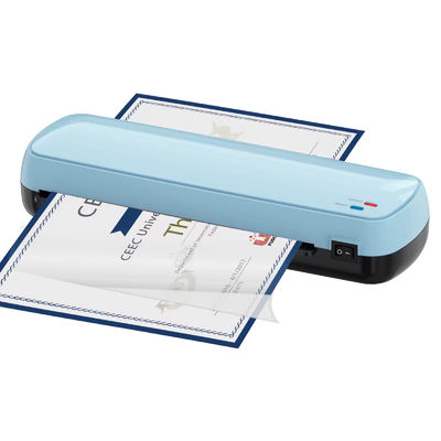 Szybkie rozgrzewanie 2 rolki Desktop Laminator Machine A4 Paper Laminating Machine 250mm/Min