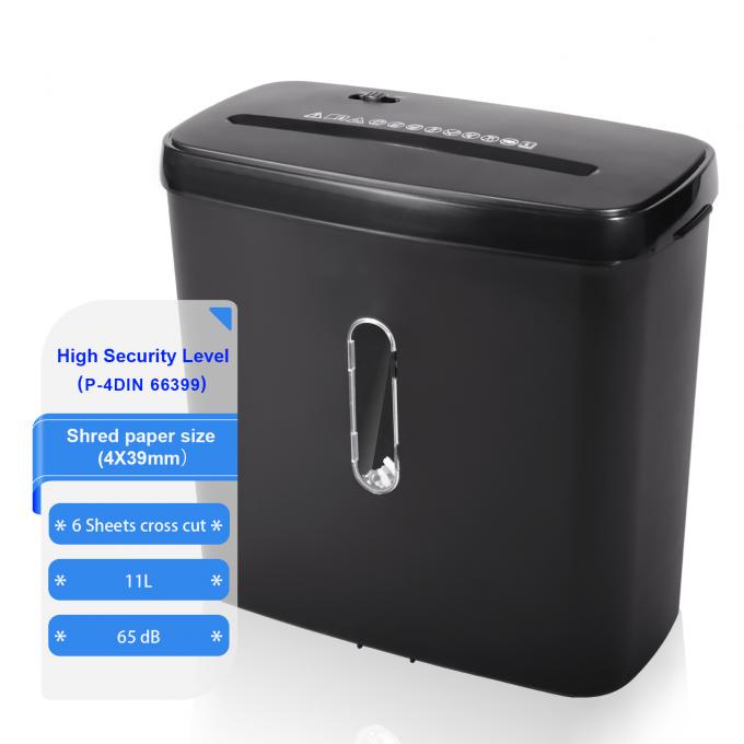 Wysoki poziom bezpieczeństwa biurowego P4 Mała maszyna do rozdrabniania 11L pojemność kosza do użytku domowego C502P 0